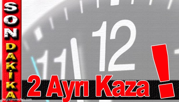 Ereğli'de 2 kaza, 1 yaralı