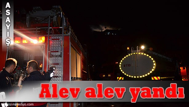 ÜÇ KATLI BİNANIN TERAS KATI YANDI