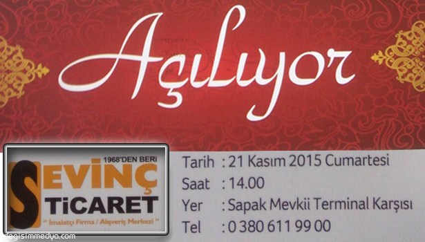 SEVİNÇ TİCARET AÇILIYOR....