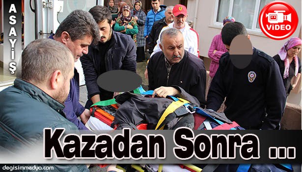 SÜRÜCÜ, KAZADAN SONRA GÖZ YAŞLARINA BOĞULDU