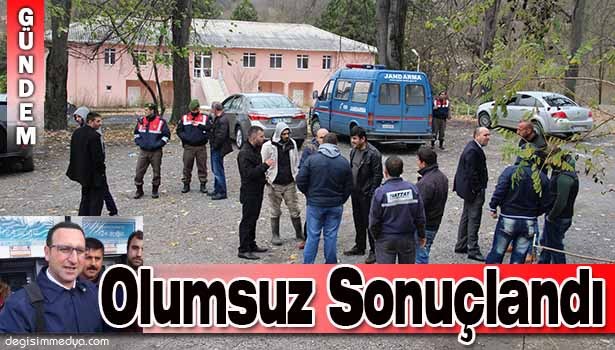 MADEN İŞÇİLERİNİN İŞVERENLE GÖRÜŞMESİ OLUMSUZ SONUÇLANDI