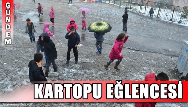 MİNİKLERİN KARTOPU EĞLENCESİ