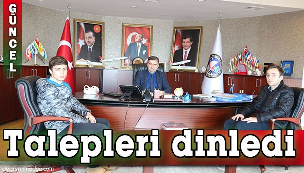 ANADOLU İMAM HATİP LİSESİ ÖĞRENCİLERİ BAŞKAN YEMENİCİYİ MAKAMINDA ZİYARET ETTİ