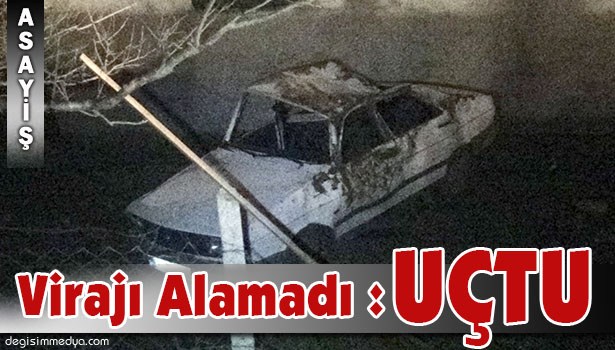 VİRAJI ALAMADI, TAKLA ATARAK EVİN BAHÇESİNE UÇTU: 4 YARALI