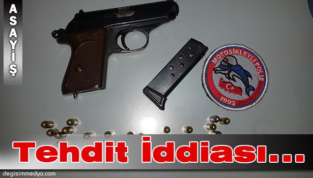 EVLİ ÇİFTİ SİLAHLA TEHDİT ETTİĞİ İDDİASI