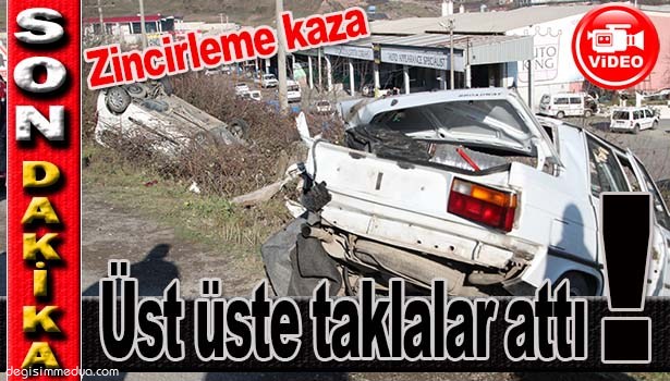 ZİNCİRLEME TRAFİK KAZASINDA 1 AĞIR 6 YARALI