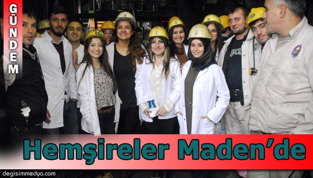 HEMŞİRE ADAYLARINDAN 'SOĞUK MADENE SICAK UĞURLAMA'