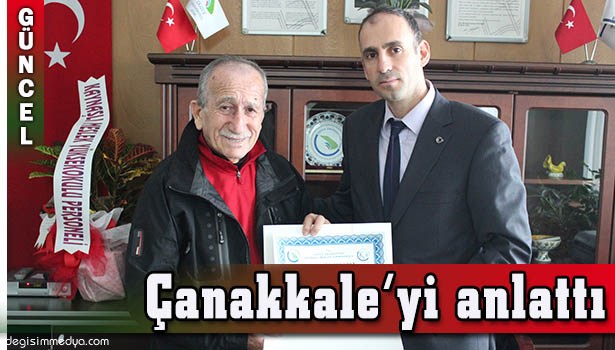 EN YAŞLI ÇANAKKALE GAZİSİNİN OĞLU KAYNAŞLI MYO'DA KONFERANS VERDİ