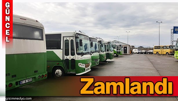 ALAPLI'DA HALK OTOBÜSLERİ ZAMLANDI