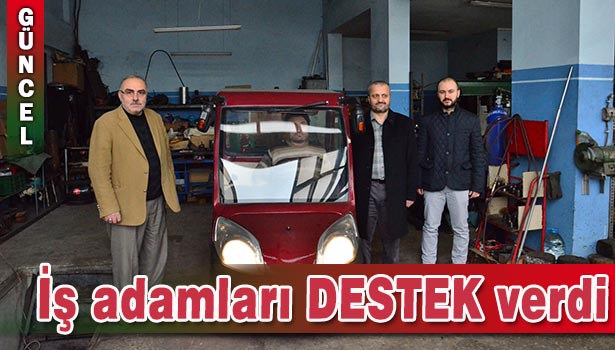 İŞ ADAMLARINDAN KENDİ KAMYONETİNİ YAPAN TORNA USTASINA DESTEK