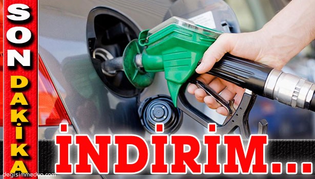 BENZİNE İNDİRİM YAPILDI...