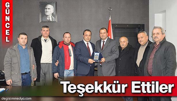 HUZUR VE GÜVEN İÇİN TEŞEKKÜR PLAKETİ VERDİLER