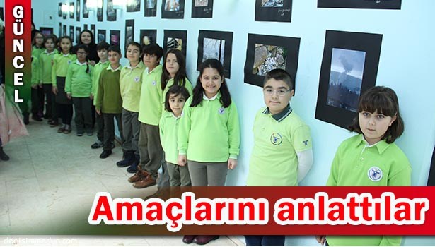 İLKOKUL ÖĞRENCİLERİ ÇEVRE KİRLİLİĞİNİ FOTOĞRAFLAYIP SERGİ AÇTI