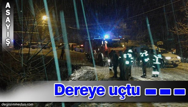 KAMYONET DEREYE UÇTU
