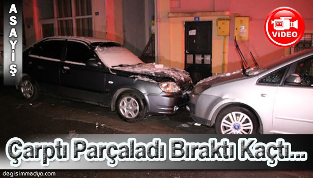 KAMYONET DÖRT ARACA ÇARPARAK DURABİLDİ