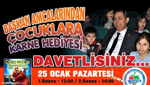 BAŞKAN UYSAL'DAN ÇOCUKLARA KARNE HEDİYESİ