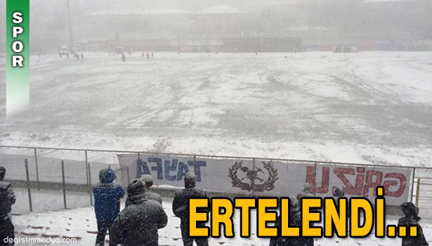 YOĞUN KAR YAĞIŞI NEDENİYLE KÖMÜRSPOR - KIRIKHANSPOR MAÇI ERTELENDİ