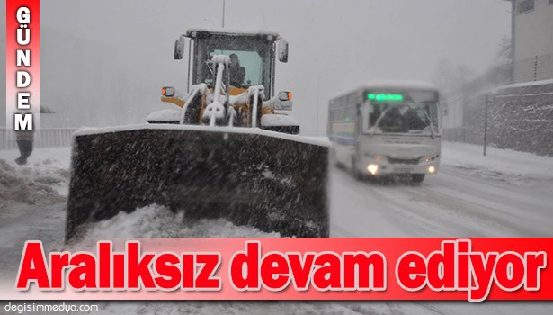 EREĞLİ BELEDİYESİNDE KARLA MÜCADELE ARALIKSIZ DEVAM EDİYOR
