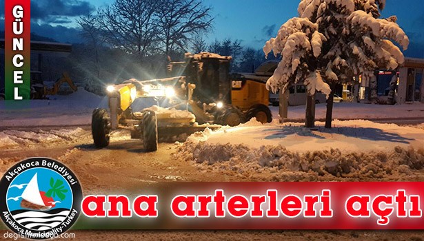 AKÇAKOCA BELEDİYESİ TÜM ANA ARTERLERİ AÇTI