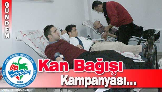EREĞLİ BELEDİYESİ VE KIZILAY'DAN KAN BAĞIŞI KAMPANYASI DÜZENLENDİ
