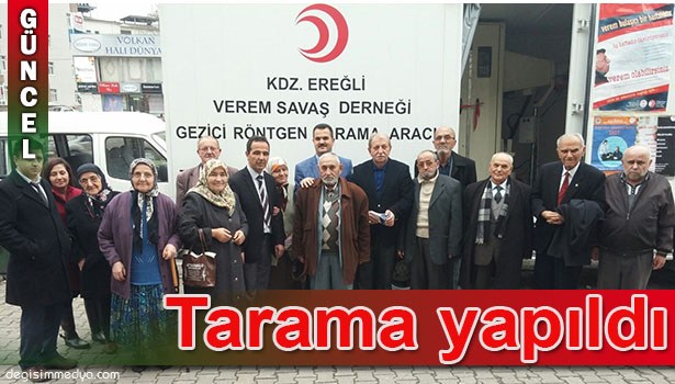 ÇAYCUMA HUZUREVİ VEREM TARAMASINDAN GEÇİRİLDİ