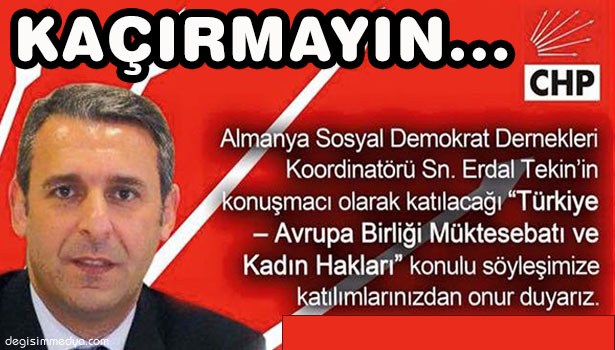 ERDAL TEKİN EREĞLİ'YE GELİYOR