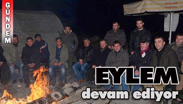 TERMİK SANTRAL İŞÇİLERİNİN EYLEMİ SÜRÜYOR