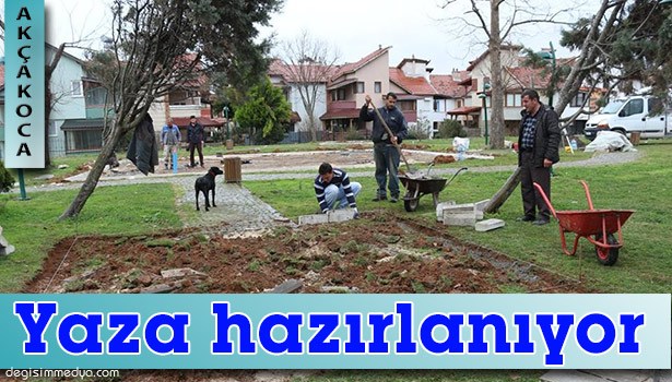 AKÇAKOCA'DA PARKLAR YAZA HAZIRLANIYOR
