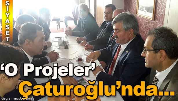 BAŞKAN UYSAL PROJELERİ ÇATUROĞLU'NA SUNDU...