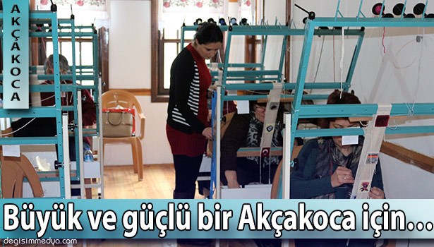 AKÇAKOCA BELEDİYESİ VE HALK EĞİTİM MÜDÜRLÜĞÜ İŞBİRLİĞİYLE HALI DOKUMACILIĞI KURSU AÇILDI