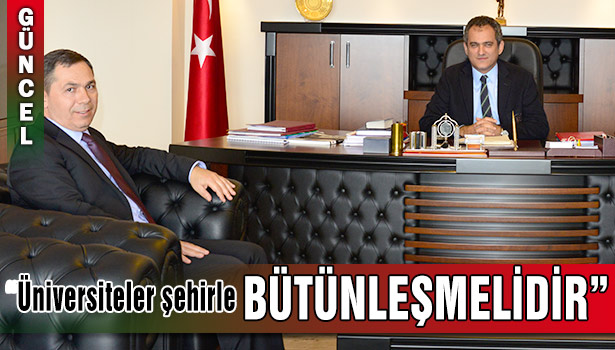 EREĞLİ BELEDİYE BAŞKANI HÜSEYİN UYSAL REKTÖR ÖZER'İ ZİYARET ETTİ