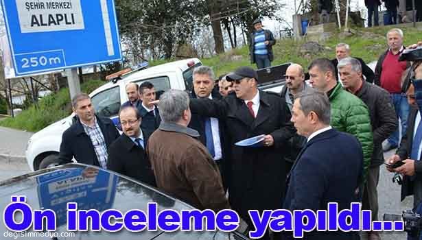 KARAYOLLARI, ALAPLI GİRİŞ YOLU İÇİN ÖN İNCELEME YAPTI