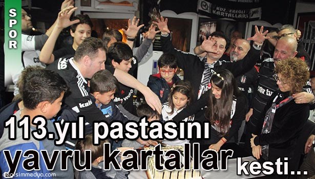 PASTAYI YAVRU KARTALLAR KESTİ