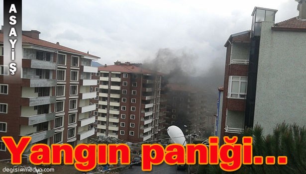 INŞAAT HALİNDEKİ APARTMANDA YANGIN ÇIKTI