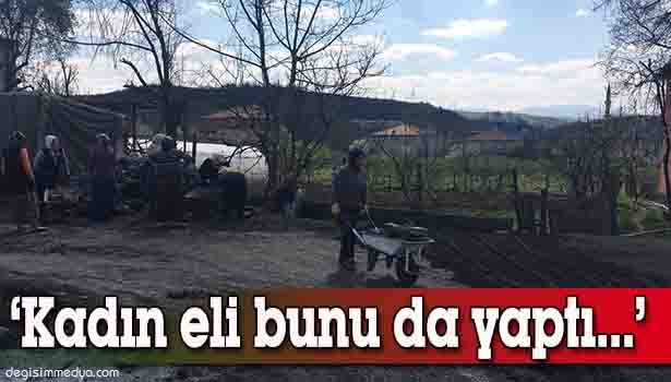 PARKE TAŞINA KADIN ELİ DEĞDİ...