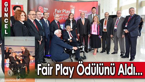 ŞENTÜRK'E FAİR PLAY MADALYASI VERİLDİ...