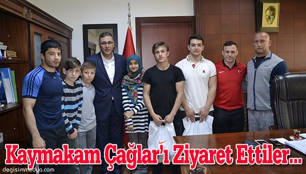 GÜREŞ VE KARATE TAKIMI SPORCULARI ALAPLI KAYMAKAMI ALTUĞ ÇAĞLARI ZİYARET ETTİ