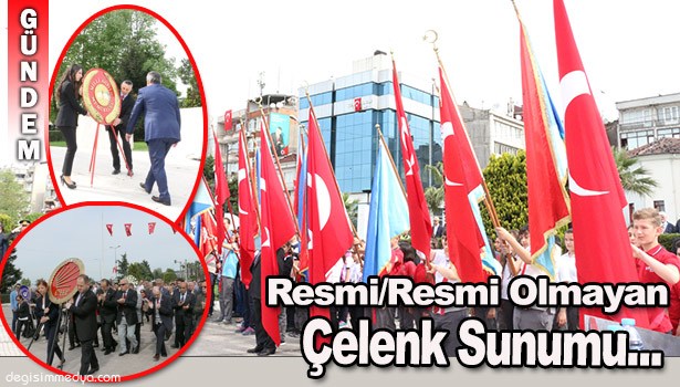 23 NİSAN ULUSAL EGEMENLİK VE ÇOCUK BAYRAMI ÇELENK SUNUMUYLA BAŞLADI...
