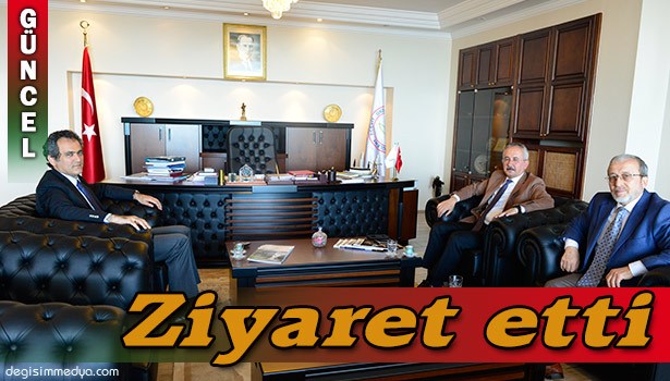 ORMAN BÖLGE MÜDÜRÜ BEŞER VE MÜFTÜ ÖZTÜRK REKTÖR ÖZER'İ ZİYARET ETTİ