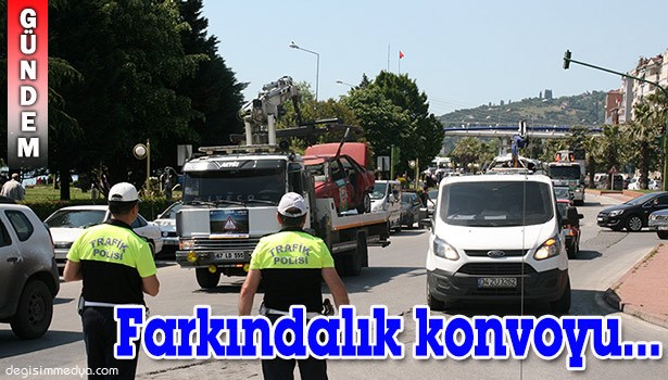 EREĞLİ'DE FARKINDALIK KONVOYU YAPILDI...