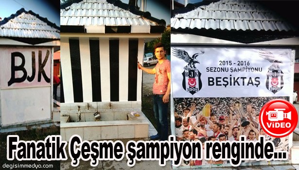 FANATİK ÇEŞME ŞAMPİYONUN RENKLERİNE BOYANDI