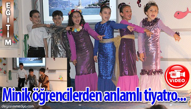 MİNİK ÖĞRENCİLER DENİZLERDEKİ KİRLİLİĞE DİKKAT ÇEKTİ...