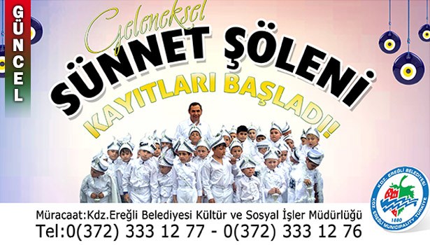 SÜNNET KAYITLARI BAŞLADI