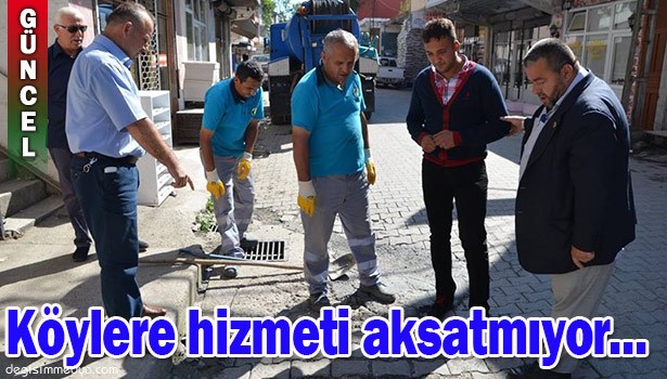 ALAPLI BELEDİYESİ KÖYLERE HİZMETİ AKSATMIYOR...