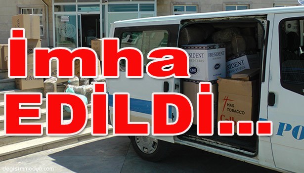 KAÇAK TÜTÜNLER İMHA EDİLDİ...