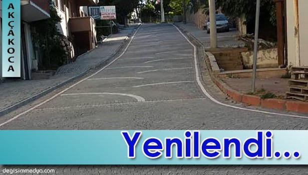 AKÇAKOCA'DA ÖZKÖK SOKAK YENİLENDİ