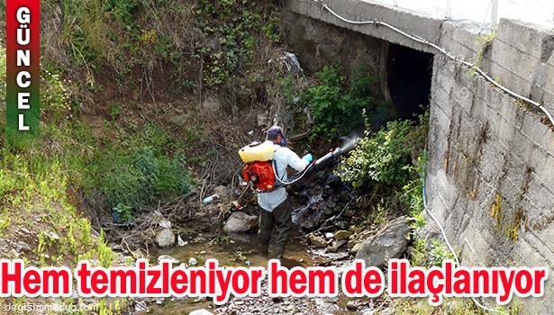 HEM TEMİZLENİYOR HEM DE ,İLAÇLANIYOR...