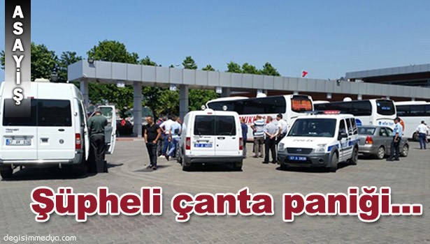 ŞÜPHELİ ÇANTA KORKUTTU...