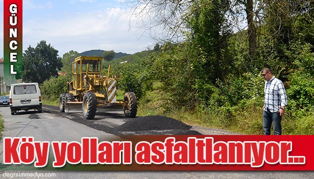 ALAPLI'DA KÖY YOLLARINA ASFALT ÇALIŞMASI