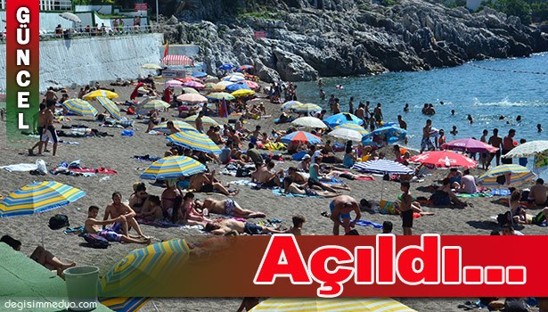 KAPUZ PLAJI SEZONU AÇTI...